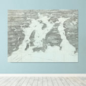 ヴィンテージナラガンセット湾図（1907年） キャンバスプリント (インサイチュ (ウッドフロア))