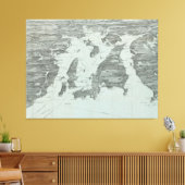 ヴィンテージナラガンセット湾図（1907年） キャンバスプリント (インサイチュ (リビング))