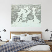 ヴィンテージナラガンセット湾図（1907年） キャンバスプリント (インサイチュ (寝室))