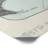 ヴィンテージナラガンセット湾図（1907年） ポスター (角)