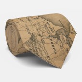 ヴィンテージナンタケットの地図(1869年) ネクタイ (ロール)
