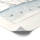 ヴィンテージナンタケットの地図(1919年) ポスター (角)