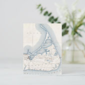 ヴィンテージナンタケットの地図（1919年） ポストカード (スタンド正面)