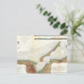 ヴィンテージナンタケットハーバーマップ ポストカード (スタンド正面)