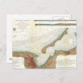 ヴィンテージナンタケットハーバーマップ ポストカード (正面/裏面)