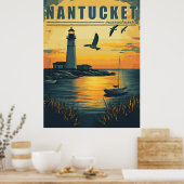 ヴィンテージナンタケット,マサチューセッツ州 – アイランドチャーム ポスター (キッチン)