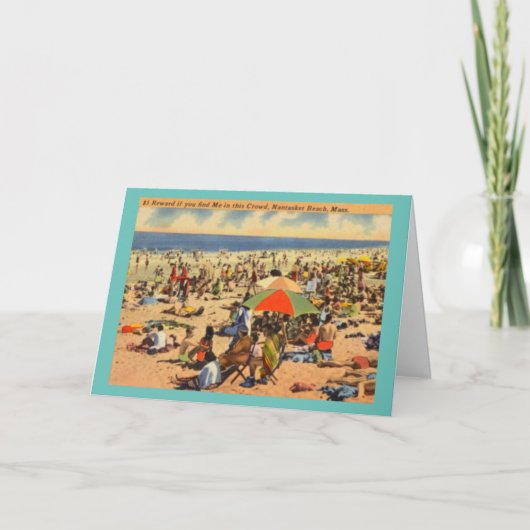 ヴィンテージナンタスケットビーチ、マサチューセッツ州 カード (正面)