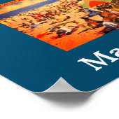 ヴィンテージナンタスケットビーチ、マサチューセッツ州 ポスター (角)