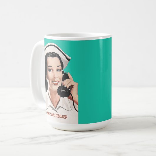 ヴィンテージナースおもしろいアドバイスマグ コーヒーマグカップ (正面左)