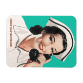 ヴィンテージナースおもしろいアドバイス磁石 マグネット (横)