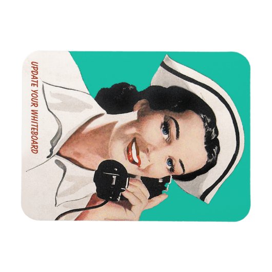 ヴィンテージナースおもしろいアドバイス磁石 マグネット (横)