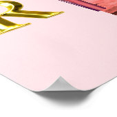 ヴィンテージナースとゴールドのカドゥケウスNRエンブレム ポスター (角)