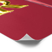 ヴィンテージナースとゴールドカデュケウスNRエンブレム ポスター (角)