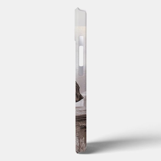 ヴィンテージナースと金ゴールドカドゥセウスNRエンブレムケースマット Case-Mate iPhoneケース (裏面 / 左)