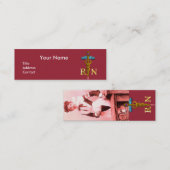 ヴィンテージナースと金ゴールドカドゥセウスNRエンブレム スキニー名刺 (正面/裏面)