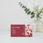 ヴィンテージナースと金ゴールドカドゥセウスNRエンブレム 名刺 (スタンド正面)