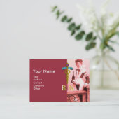 ヴィンテージナースと金ゴールドカドゥセウスNRエンブレム 名刺 (スタンド正面)