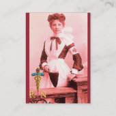 ヴィンテージナースと金ゴールドカドゥセウスNRエンブレム 名刺 (裏面)