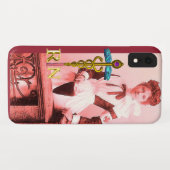 ヴィンテージナースと金ゴールドカドゥセウスNRエンブレム Case-Mate iPhoneケース (裏面(横))