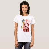 ヴィンテージナースと金ゴールドカドゥセウスNRエンブレム Tシャツ (正面フル)