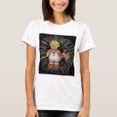 ヴィンテージナースの白モダンい花火 Tシャツ (正面)