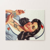 ヴィンテージナースイラストレーション ジグソーパズル (横)