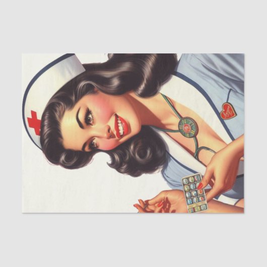 ヴィンテージナースイラストレーション 薄葉紙 (正面)