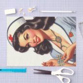 ヴィンテージナースイラストレーション 薄葉紙 (クラフト)