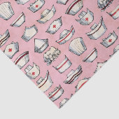 ヴィンテージナースキャップピンクパターン 薄葉紙 (詳細)