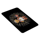 ヴィンテージナースベアモダンホワイト花火フレキシブル マグネット (右側)