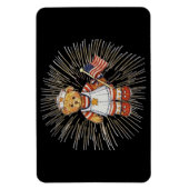 ヴィンテージナースベアモダンホワイト花火フレキシブル マグネット (縦)