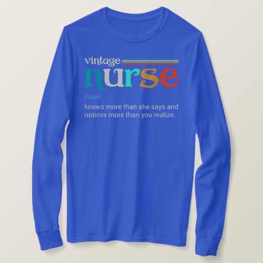 ヴィンテージナース名詞定義は彼女よりも詳しい Tシャツ (デザイン正面)