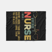 ヴィンテージナース定義病院医籍 フリースブランケット (正面(横))