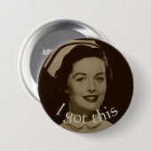 ヴィンテージナース得「I this」ボタン 缶バッジ (正面&裏面)