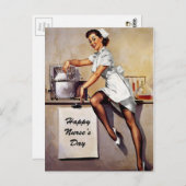 ヴィンテージナース日はがき ポストカード (正面/裏面)