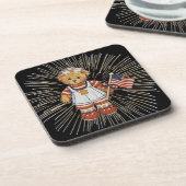 ヴィンテージナース熊モダン白花火大会 コースター (左側)