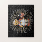 ヴィンテージナース熊モダン白花火大会 ジグソーパズル (縦)