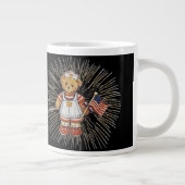 ヴィンテージナース熊モダン白花火大会 ジャンボコーヒーマグカップ (右)