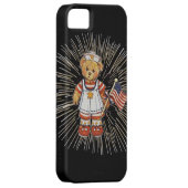 ヴィンテージナース熊モダン白花火大会 Case-Mate iPhoneケース (裏面/右)