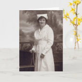 ヴィンテージナース カード (黄色い花)