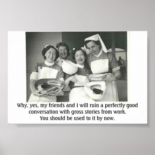 ヴィンテージナース – 仕事の粗筋の話を共有， ポスター (正面)