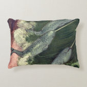 ヴィンテージナール、海洋生物クジラ海動物 アクセントクッション (正面)