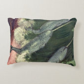 ヴィンテージナール、海洋生物クジラ海動物 アクセントクッション (裏面)