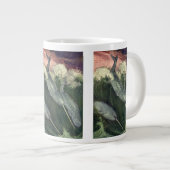 ヴィンテージナール、海洋生物クジラ海動物 ジャンボコーヒーマグカップ (正面右)