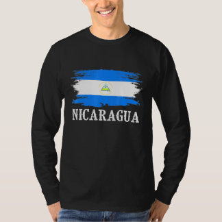 ヴィンテージニカラグア国旗Iとニカラグア大好き Tシャツ