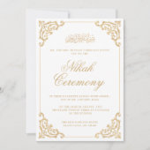 ヴィンテージニカ金ゴールドイスラム結婚教徒 招待状 (正面)