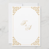 ヴィンテージニカ金ゴールドイスラム結婚教徒 招待状 (裏面)