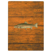 ヴィンテージニジマス木目クリップボード クリップボード (裏面)