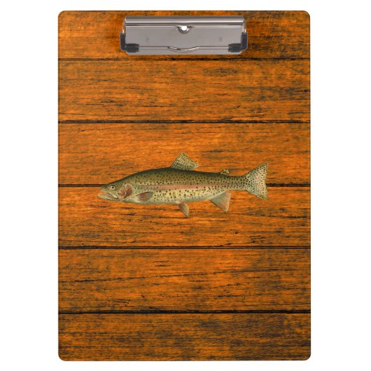 ヴィンテージニジマス木目クリップボード クリップボード (正面)