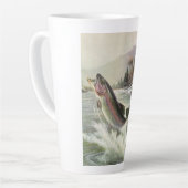 ヴィンテージニジマス漁師魚釣りfor Fish カフェラテマグ (左アングル)